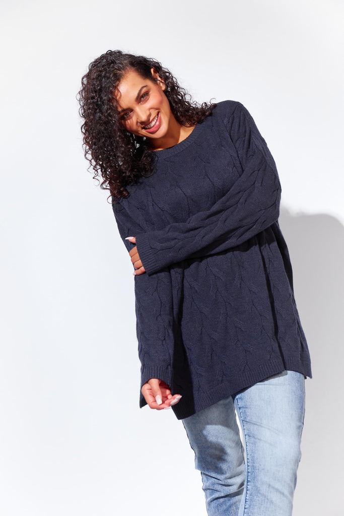 Tivoli Cable Knit - Indigo - The Haven Co