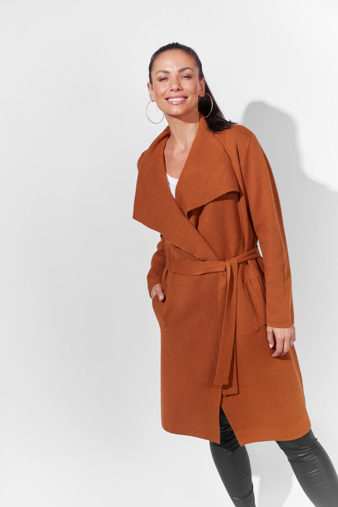 Tivoli Long Cardigan - Maple - The Haven Co