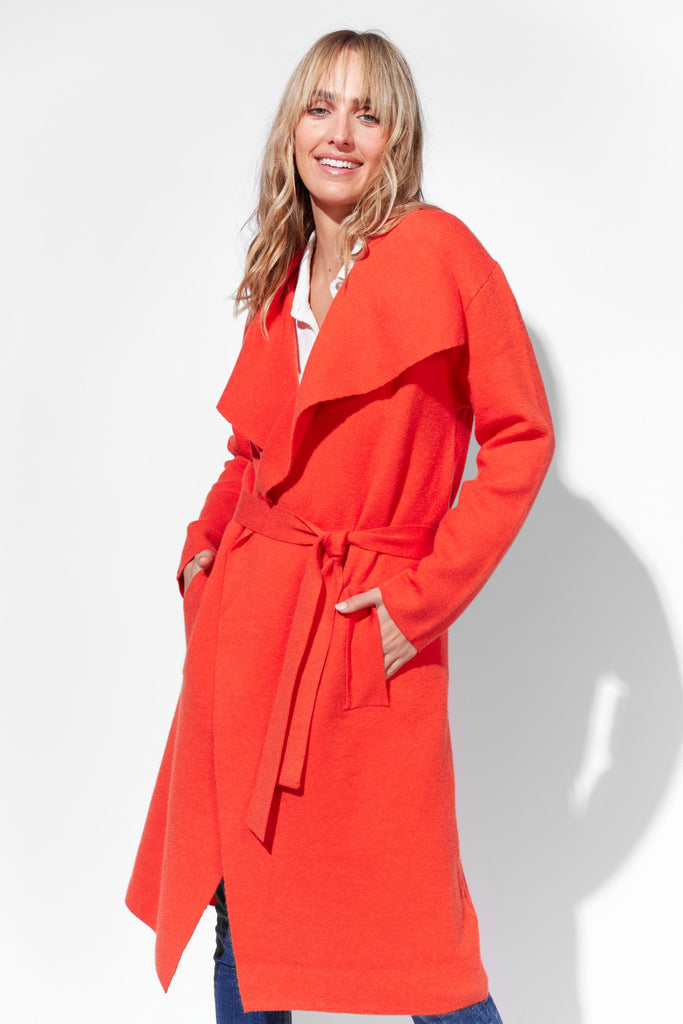 Tivoli Long Cardigan - Poppy - The Haven Co