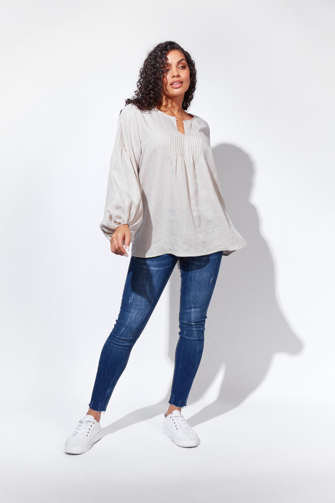 Nagano Blouse - Buff - The Haven Co