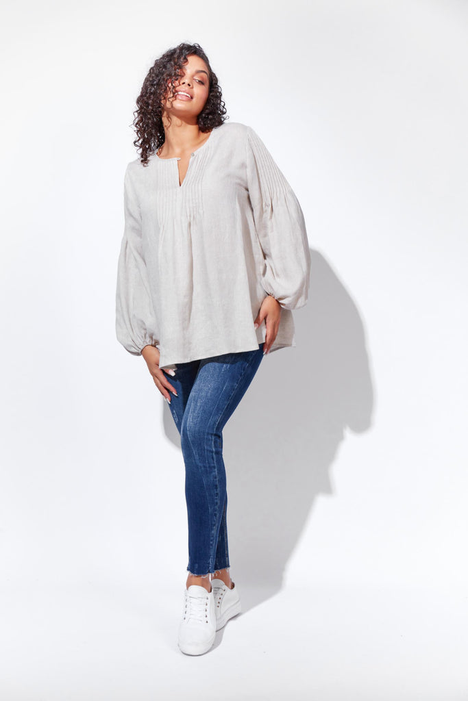 Nagano Blouse - Buff - The Haven Co